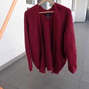 Wine Color Chunky Cardigan Size Small